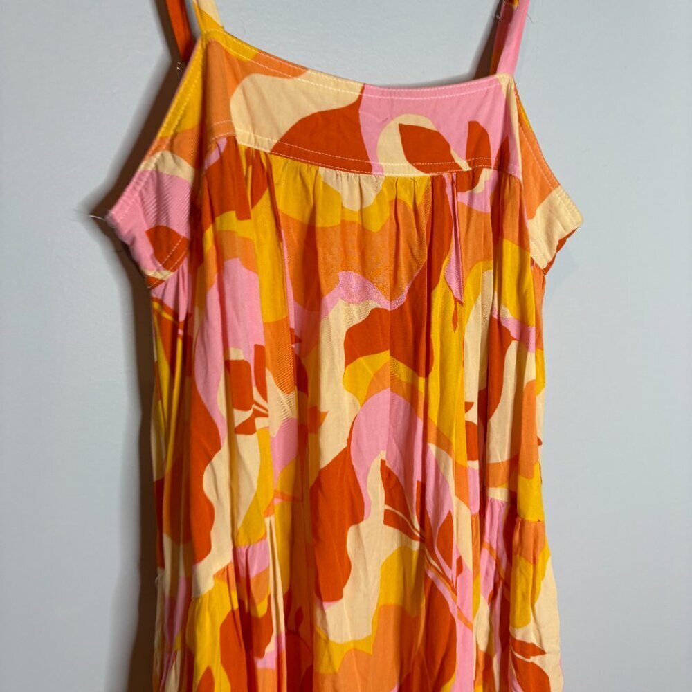Abel The Label Anthropologie Orange Pink Boho Maxi Dress - Picture 3 of 7